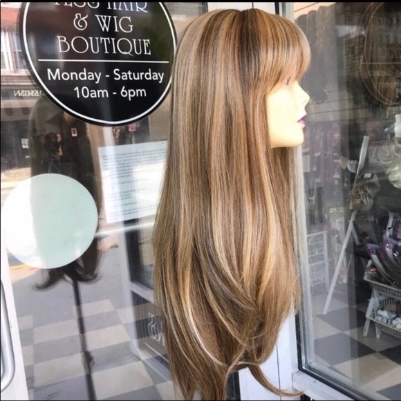 Blonde bangs wig long - Picture 3 of 8